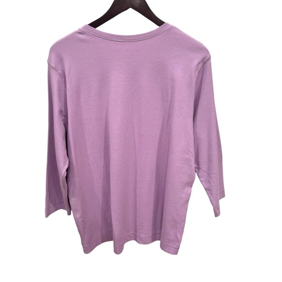 EDDIE BAUER Women's Lavender‎ V-Neck 3/4 Sleeve Pullover Sweatshirt Size XXL - Picture 5 of 10
